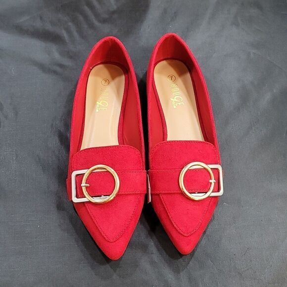 BRAND NEW ROUGE HELIUM JUSTIFY  POINTY TOE COMFORTABLE FAUX SUEDE BALLET FLAT - Picture 3 of 15